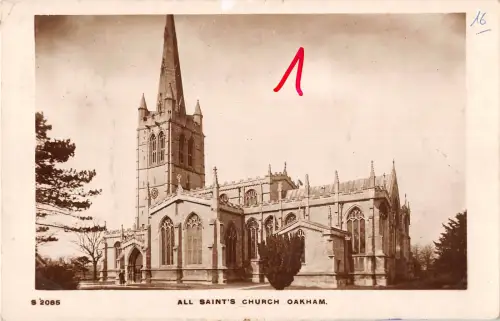 uk20644 all saints church oakham real photo uk