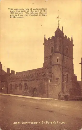uk21322 st peters church shaftesbury real photo uk