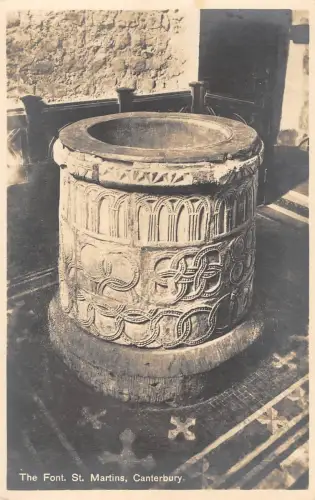 uk27893 schrift st martins church canterbury echtfoto uk