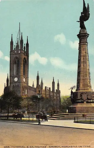 uk27213 war memorial and st thoms church newcastle on tyne uk