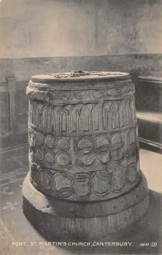 uk22335 schrift st martins church canterbury echtfoto uk