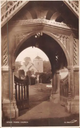 uk18956 stoke poges church real photo uk