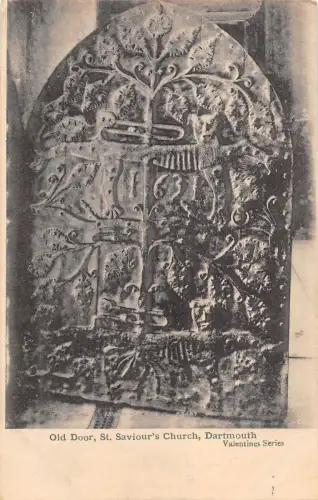 uk20334 old door st saviours church dartmouth real photo uk