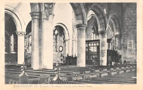 uk20596 st marys church from NW staindrop real photo uk