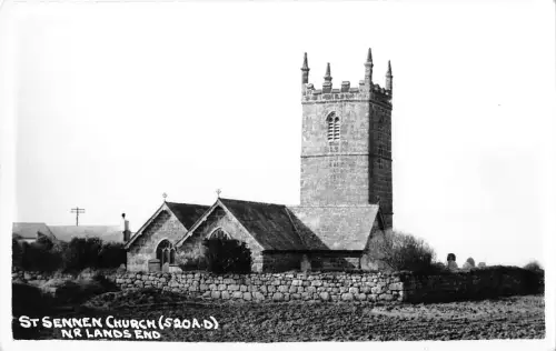 uk2798 st sennen church lands end real photo uk