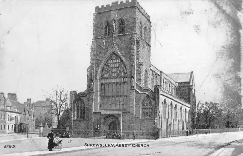 uk2946 shrewsbury abbey church real photo uk