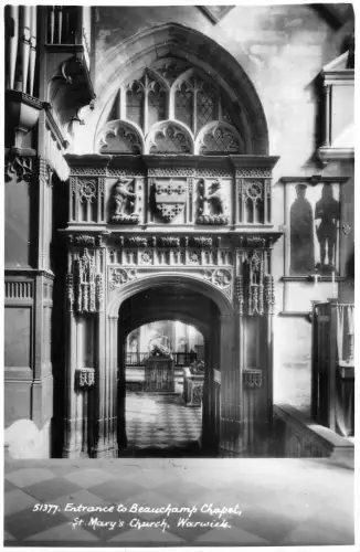 uk2912 warwick beauchamp chapel st marys church real photo uk