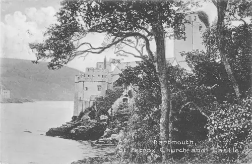 uk26741 st petrox church and castle dartmouth real photo uk