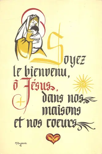 BT7392 Soyez le bienonenu a jesus dans nos maisons et nos coeurs Belgique