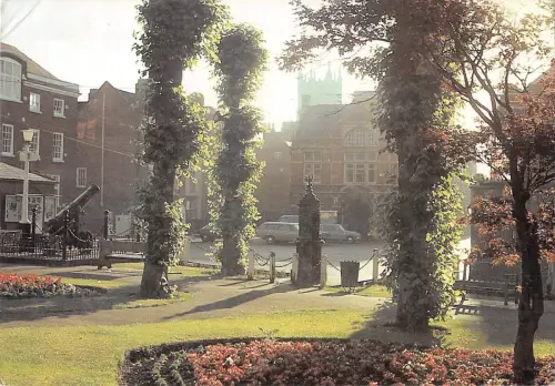 BR89496 ludlow from the castle gardens uk