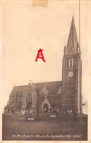 uk18880 st michaels church lyndhurst real photo uk