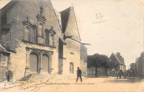 B105056 Frankreich Neuille Pont Pierre Portail de l'Eglise, Kirche