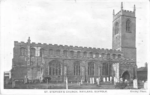 uk28071 st st stephens church nayland suffolk real photo uk