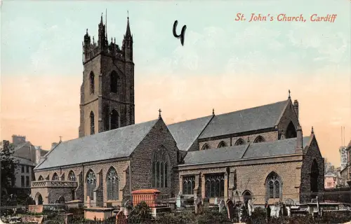uk19037 st johns church cardiff wales uk