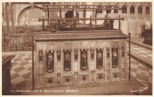 uk31832 beauchamp tomb st marys church warwick real photo uk
