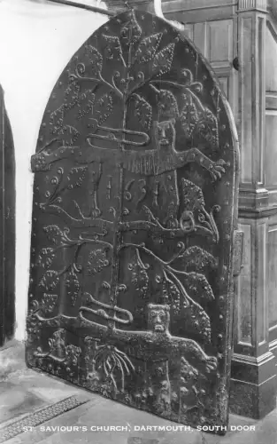 uk31983 st saviours church dartmouth south door real photo uk