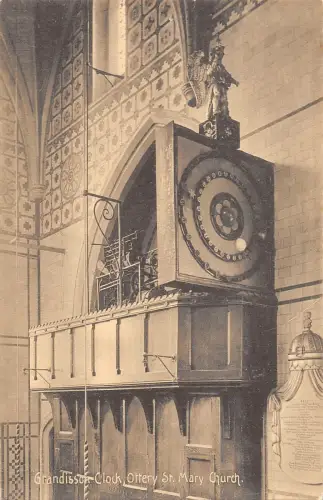 uk20314 grandisson clock ottery st marys church real photo uk
