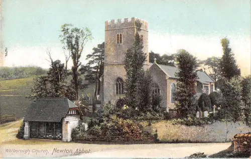 uk3218 wolborough church newton abbot devon real photo uk