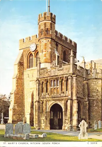 uk34674 st marys church hitchin south porch uk