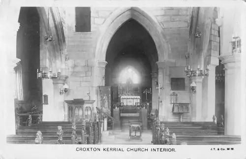 BR67676 Croxton Kerrialkirche Innenraum Echtfoto Leics UK