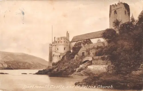 uk26687 st petrox church dartmouth castle uk schöne Karte