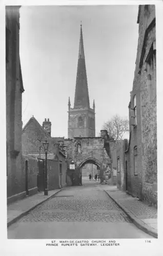 uk12665 st mary de castro church and prince ruperts gateway real photo uk