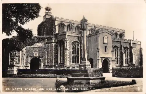 BR67592 St Mary s Church and War Memorial East Bergholt Echtfoto UK
