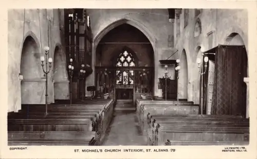 BR62938 st michael s church interior st albans real photo uk
