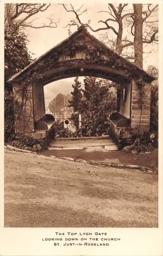 BR95723 st just in roseland the top lych gate the church uk