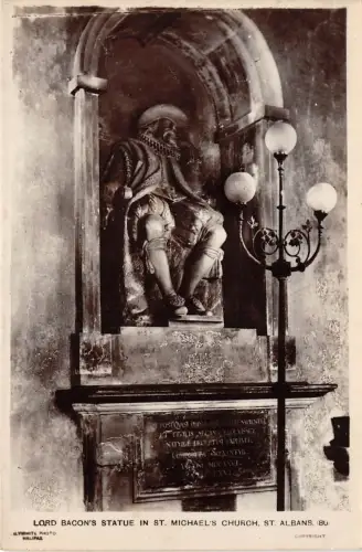 BR59528 Lord Bacons Statue in St. Michael Church St Albans Postkarte UK