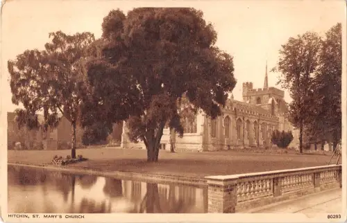uk31011 st marys church hitchin real photo uk
