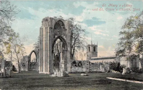 uk30378 st marys abbey and st olaves church york uk