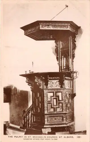 BR63227 the pulpit in st michael s church st albans real photo uk