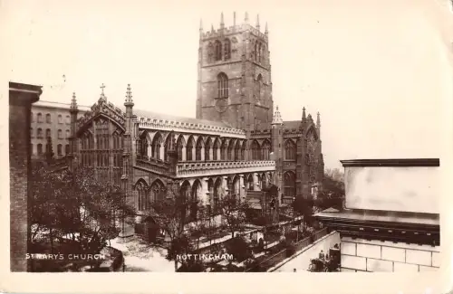 uk12575 nottingham st marys church real photo uk