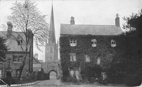 BR67514 St Mary s Church and Castle Gateway Leicester UK
