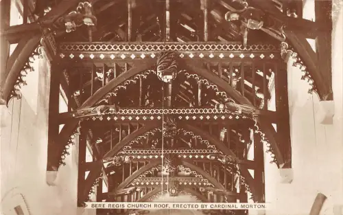 uk16380 bere regis Kirchendach errichtet von Kardinal Morton Echtfoto UK