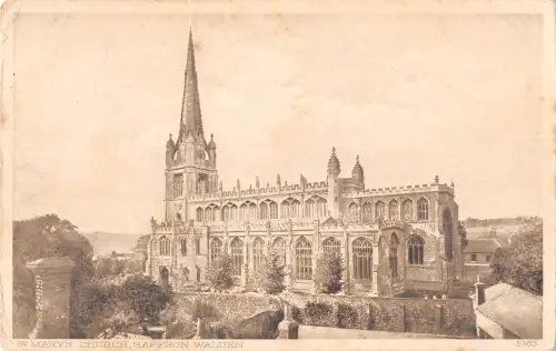 uk16240 st marys church saffron walden real photo uk