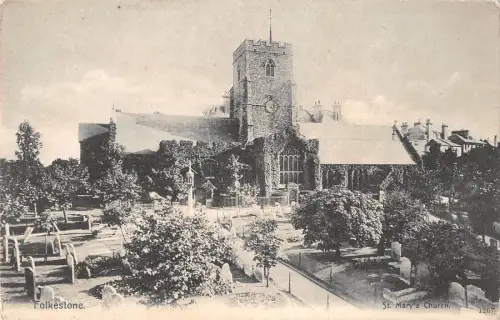 uk30601 st marys church folkestone real photo uk