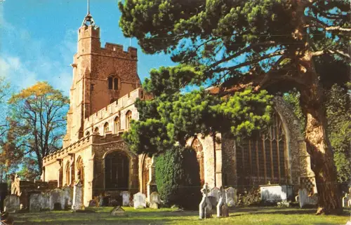 BR66304 st mary s church cavendish uk 14x9cm