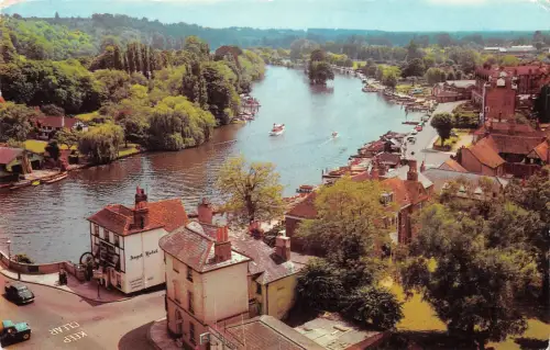 uk11245 river from church tower henley on thames uk