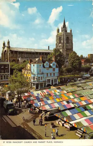 uk9397 st peter mancroft church and market place norwich uk
