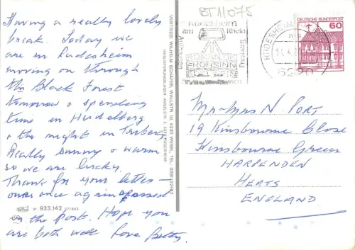 BT11075 Rüdesheim am Rhein Schiffsbateaux Germany