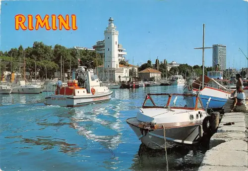 BT0931 Rimini Il porto canale Schiffsbateaux Italien