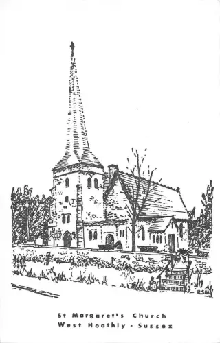 BR66545 St Margarets Church West Hoatly Sussex Postkarte UK 14x9cm
