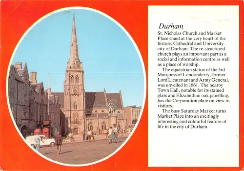 BR91196 durham st nicholas church and market uk