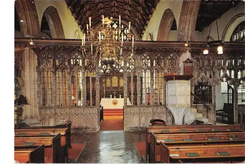 B102564 the stone rood screen totnes devon the parish church of st mary uk