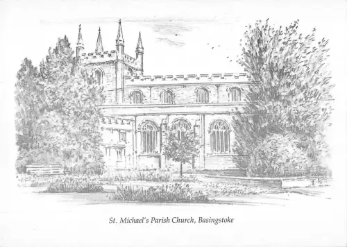 BR92347 St Michael s Pfarrkirche Basingstoke Postkarte UK