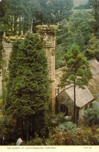 BR65935 church st just in roseland cornwall uk 14x9cm