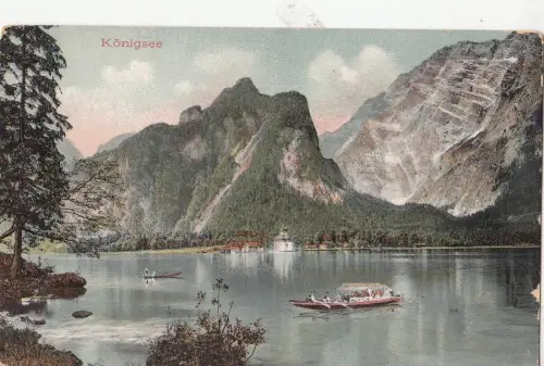 B80426 Königsee Schiff Deutschland interessante Karte