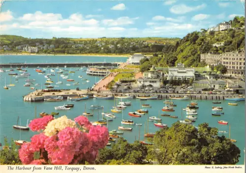 BR83354 the harbour from vane hill torquay devon ship bateaux uk